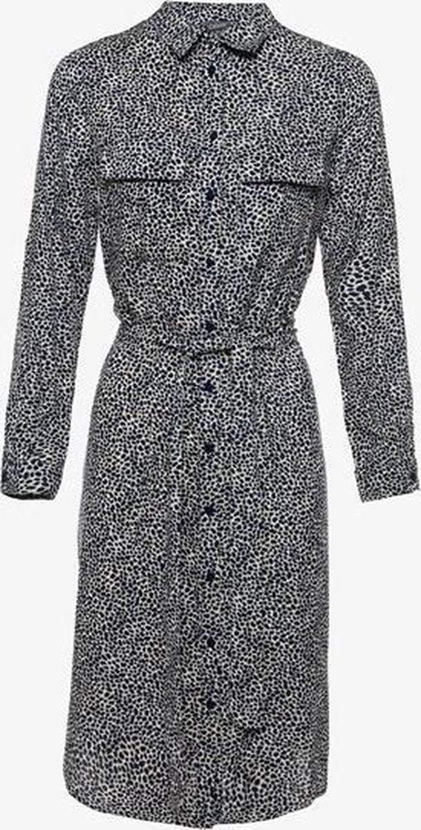 TwoDay dames blousejurk met cheetah print - Blauw - Maat L