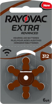 POWERDEAL 180 stuks Rayovac Extra Advanced hoortoestelbatterijen 312 (bruin)