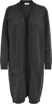 Jdyfirez L/s Long Cardigan Knt 15211715 Dark Grey Melange