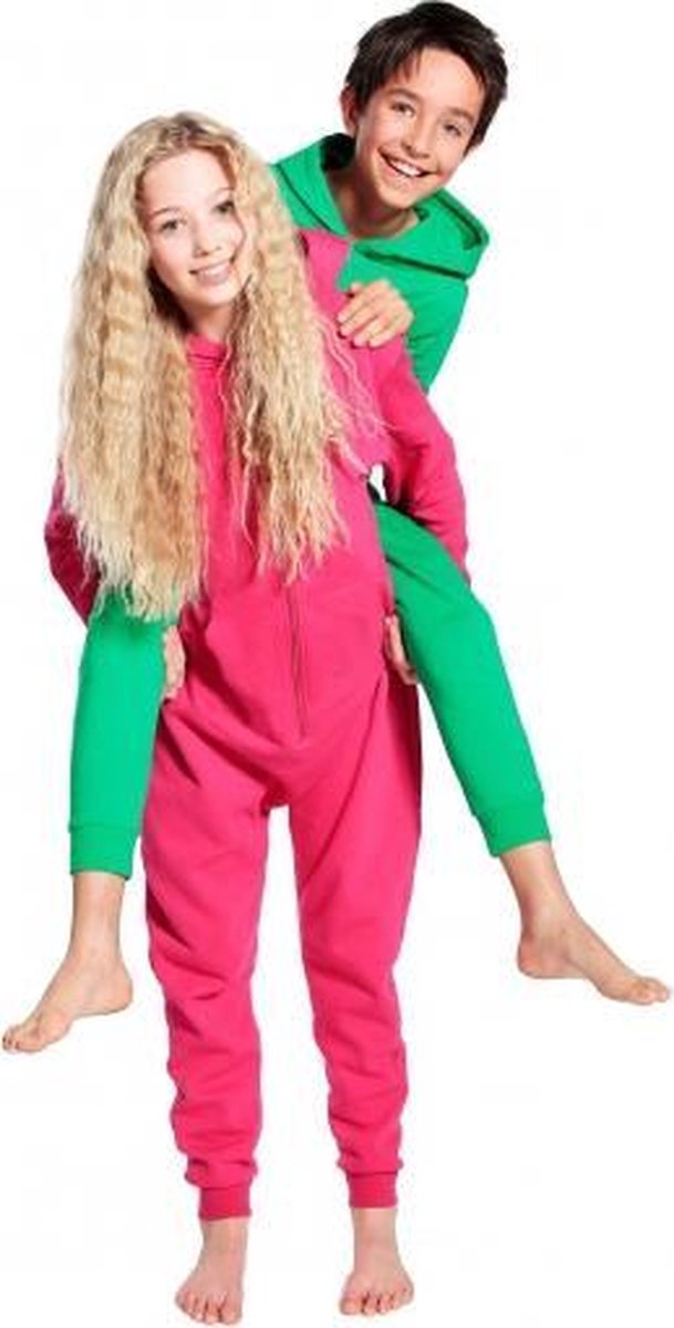 Warme onesie jumpsuit voor kinderen 7-8 jaar Roze