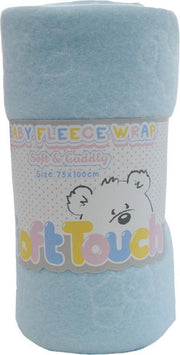 Soft Touch Wikkeldeken Junior 75 X 100 Cm Fleece Lichtblauw