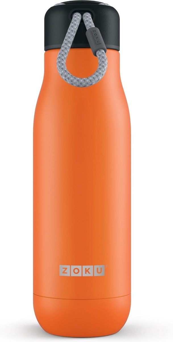 Zoku Hydration Drinkbeker - RVS - 500 ml - Oranje