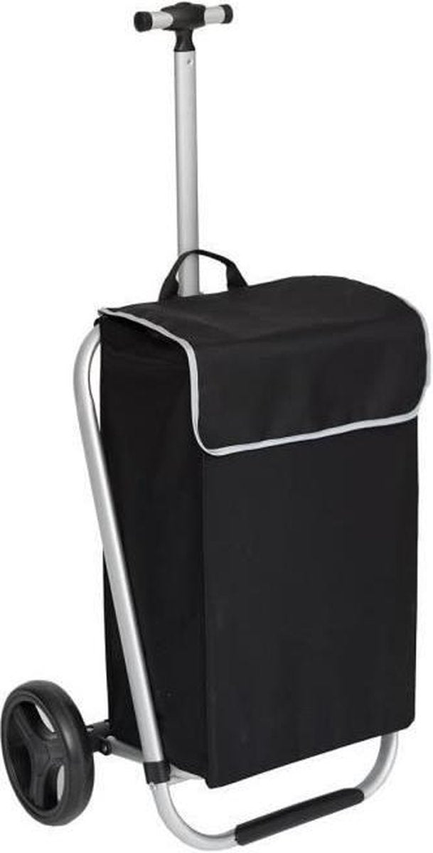 MaxxHome Boodschappentrolley - boodschappenwagen winkelwagen - trolley met telescopische handgreep - compact - 30L