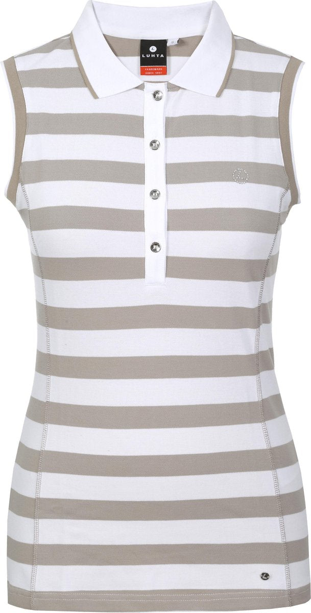 Luhta Dames Polo - ALBAKKA - Wit/bruin - XS