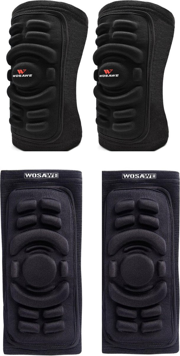 Skate Beschermset Volwassenen - 2-Delig - Elleboogbeschermers - Kniebeschermers - Ademend - One-size - Universeel - Outdoor
