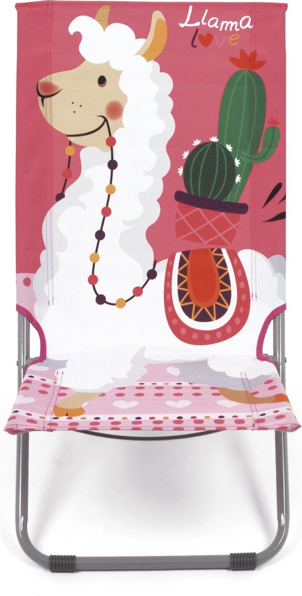 Arditex Opvouwbare Ligstoel Llama 74 X 49 Cm Polyester Roze/rood