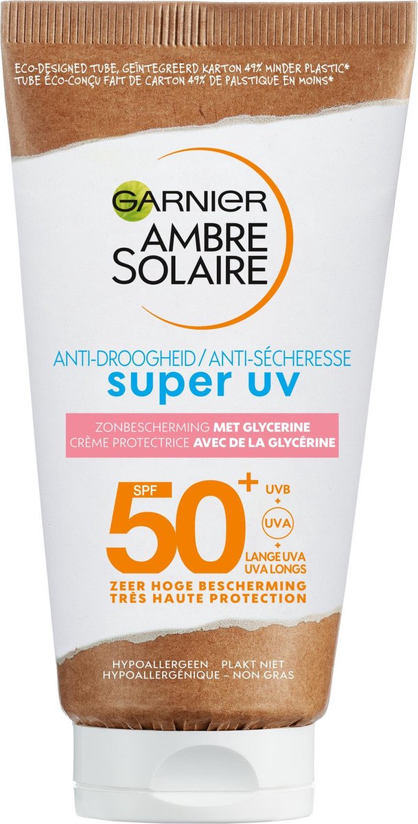 Garnier Ambre Solaire Sensitive Expert+ Gezichtscrème SPF50 - 50 ml - Zonnebrand met hoge bescherming