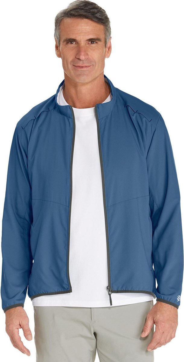 Coolibar - Opbergbaar UV Zonnejack voor heren - Arcadia - Navy - maat S