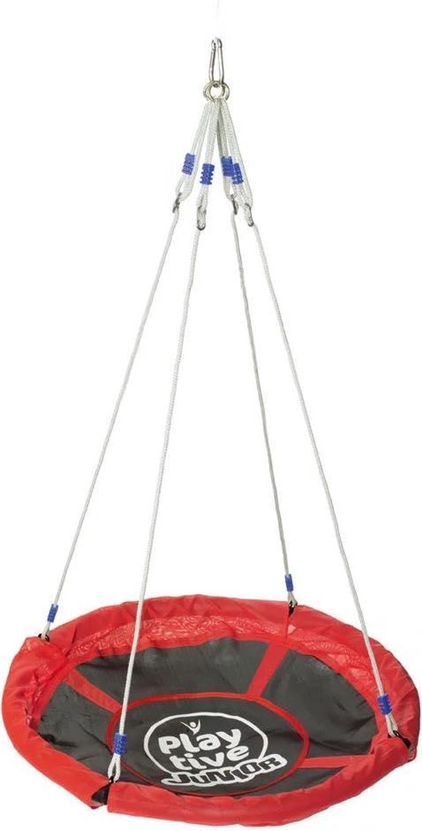 PLAYTIVE | Nestschommel | Nestschommel buitenspeelgoed | Schommel |Vanaf 3 jaar|Rood| Zwart|Ø110 cm