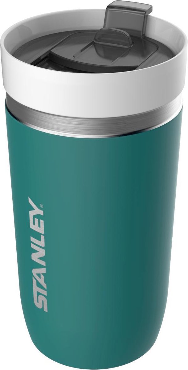 Stanley Go Tumbler with Ceramivac Thermosbeker - 470 ml - RVS/Groen