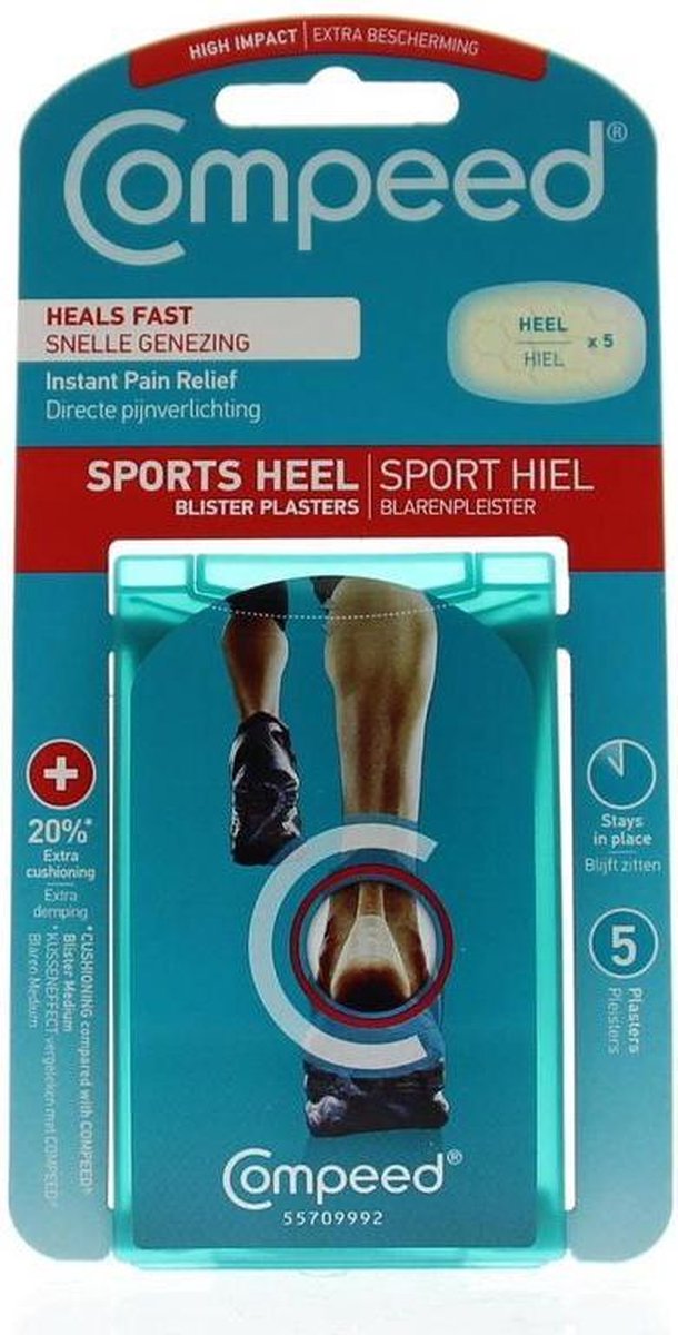 Compeed Extreem Blarenpleisters | 5 stuks | Sport Hiel | Snelle Genezing | Directe Pijnverlichting