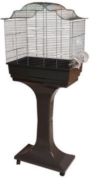 Vogelkooi incl. standaard chroom / antraciet