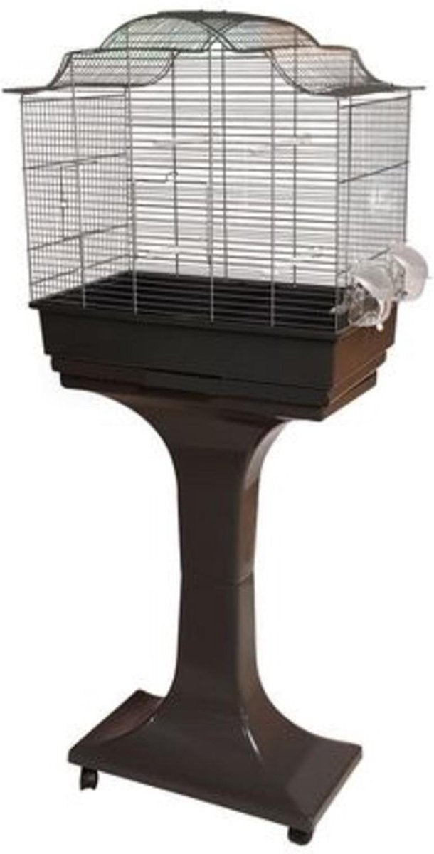 Vogelkooi incl. standaard chroom / antraciet