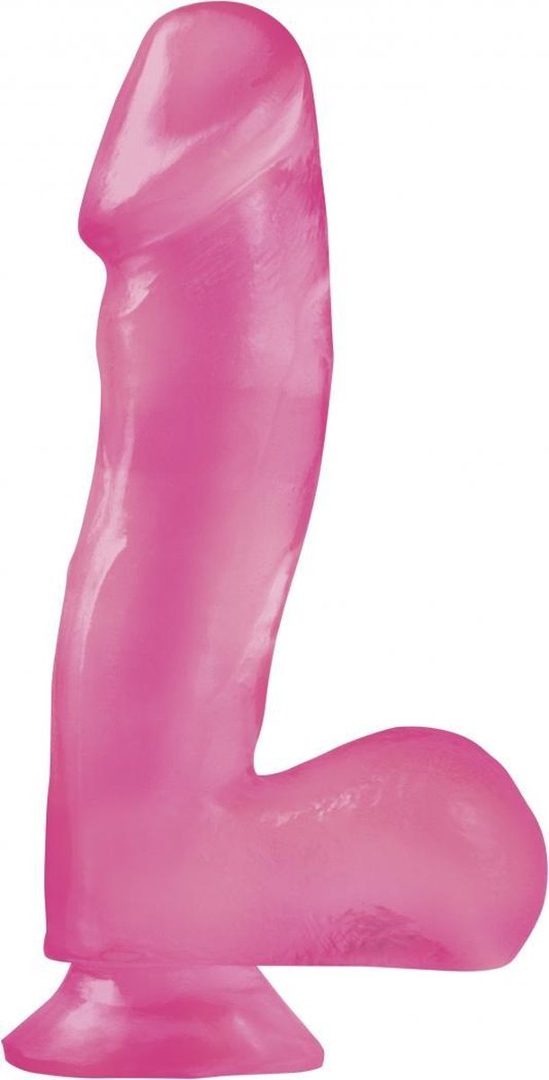 6.5" Dong with Suction Cup - Pink - Realistic Dildos -