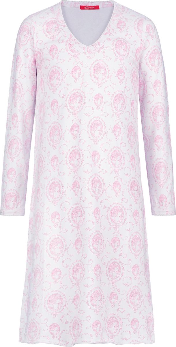 Exclusief Luxueus Kinder nachtkleding Luxe mooi zacht roze Girly Nachthemd van Hanssop met verfijnde rand details en luxe hals verwerking