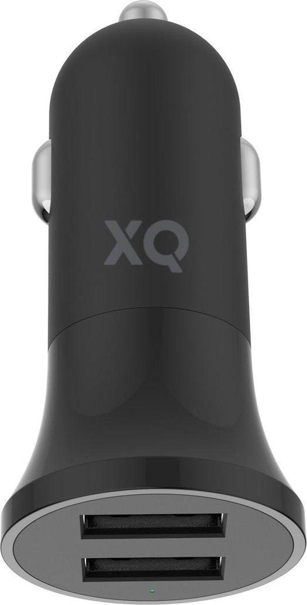 Xqisit Sigarettenplug Autolader 4.8A 2 USB poorten - Zwart