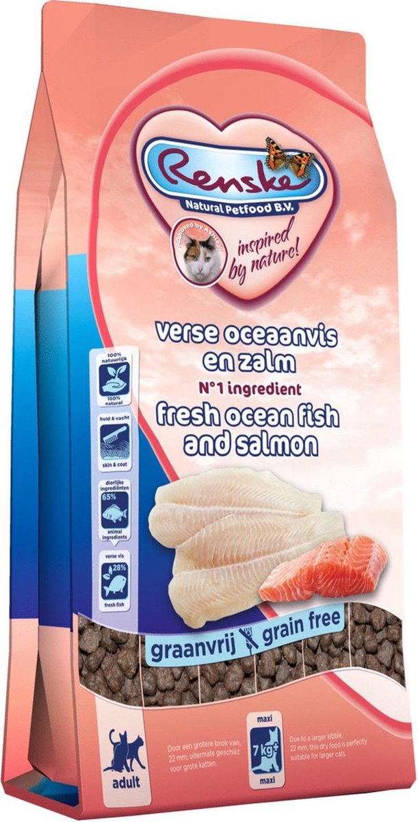 Renske Kat Adult Maxi Verse Zeevis&Zalm - Kattenvoer - 1.5 kg