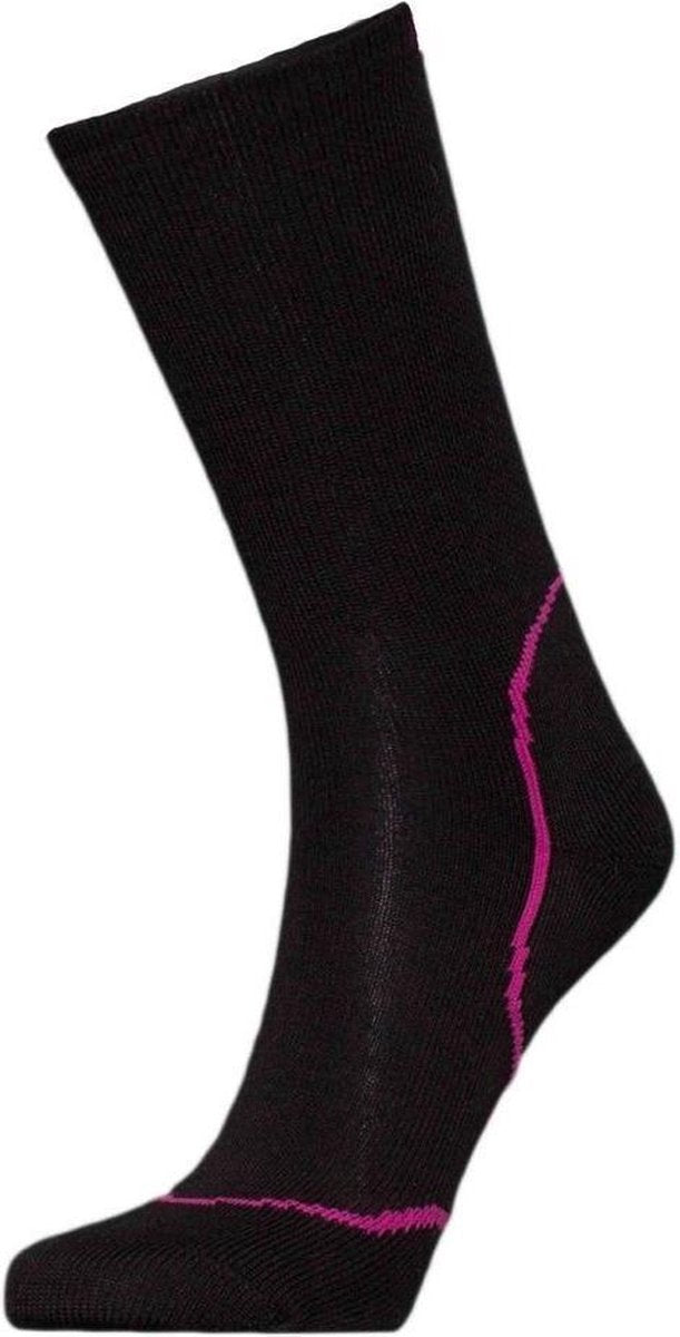 Uphillsport Fietssokken 2-laags L3 Merinowol Zwart/lila Maat 39/42