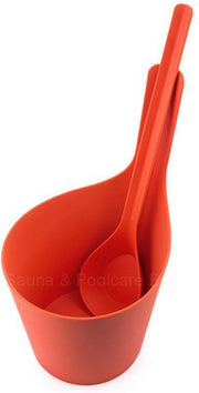 Design Sauna emmer-set kunststof - Rood (5L)