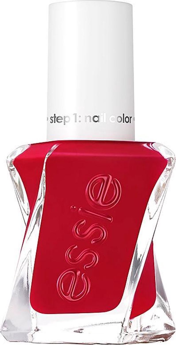 Essie gel couture - 509 paint the gown red - rood - langhoudende nagellak - 13