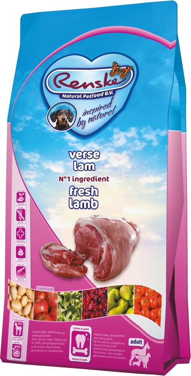 Renske Adult Lam Graanvrij - Hondenvoer - 2 kg
