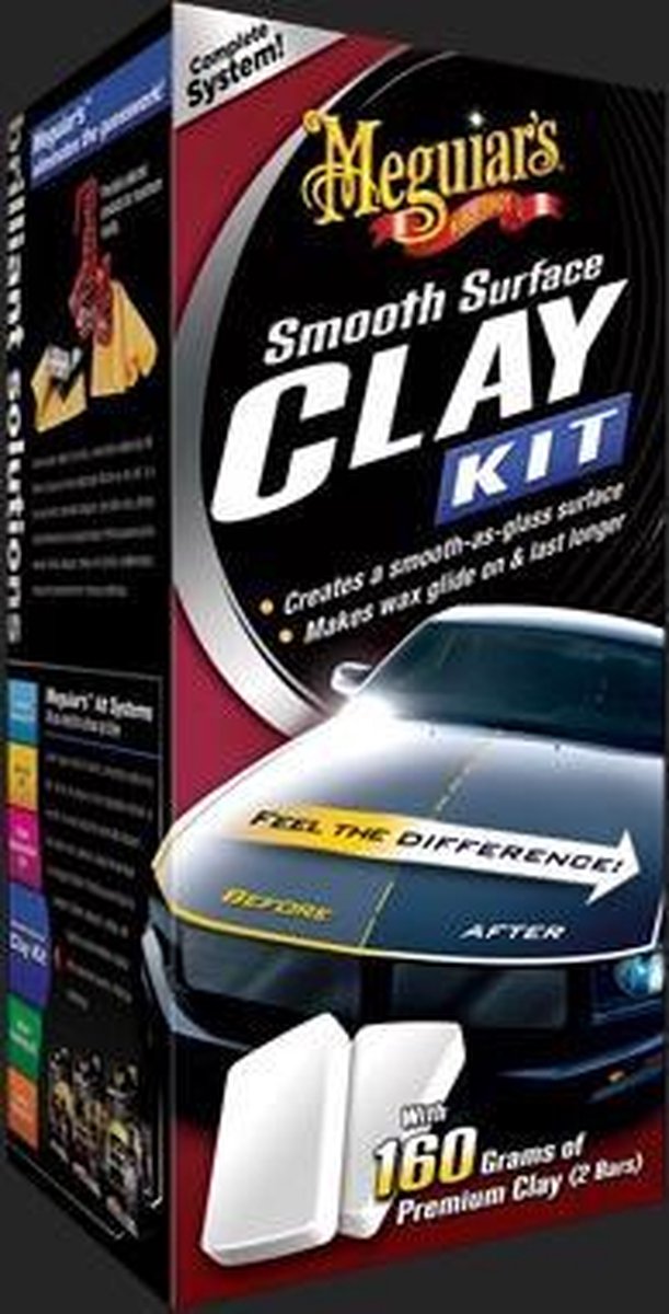 Meguiars G1016 Smooth Surface Clay Kit Bevat twee 80gr Clay Bars