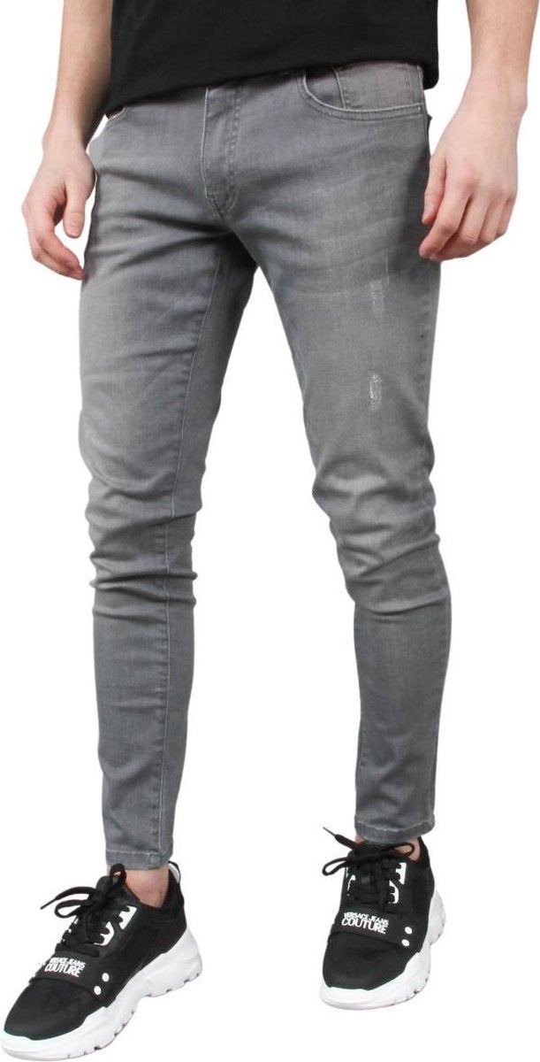 Malelions Ari Jeans - Matt Grey/ Neon Yellow