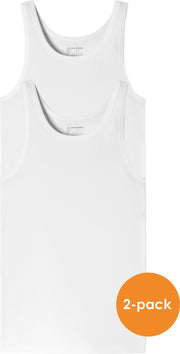 SCHIESSER 95/5 singlets (2-pack) - O-hals - wit -  Maat: 4XL