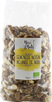 Gemengde noten raw Nice & Nuts - Zak 1000 gram - Biologisch