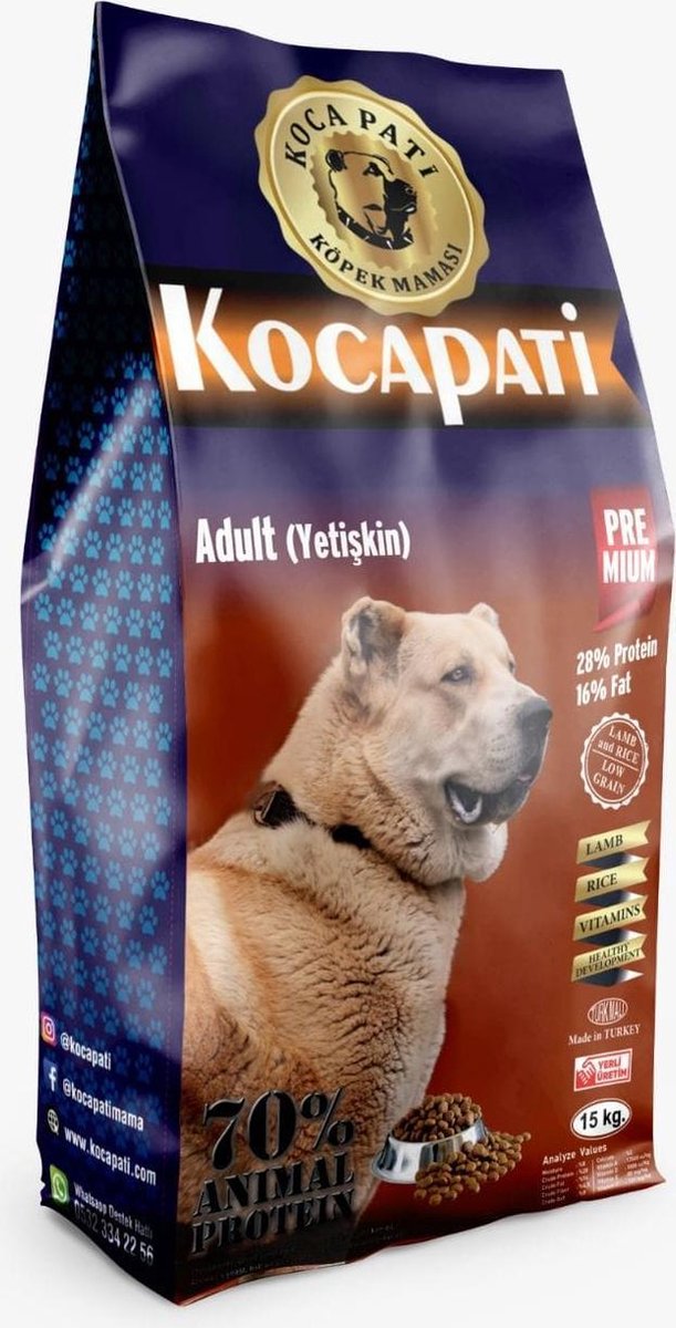 Kocapati Premium Adult - Hondenvoer - 15 kg