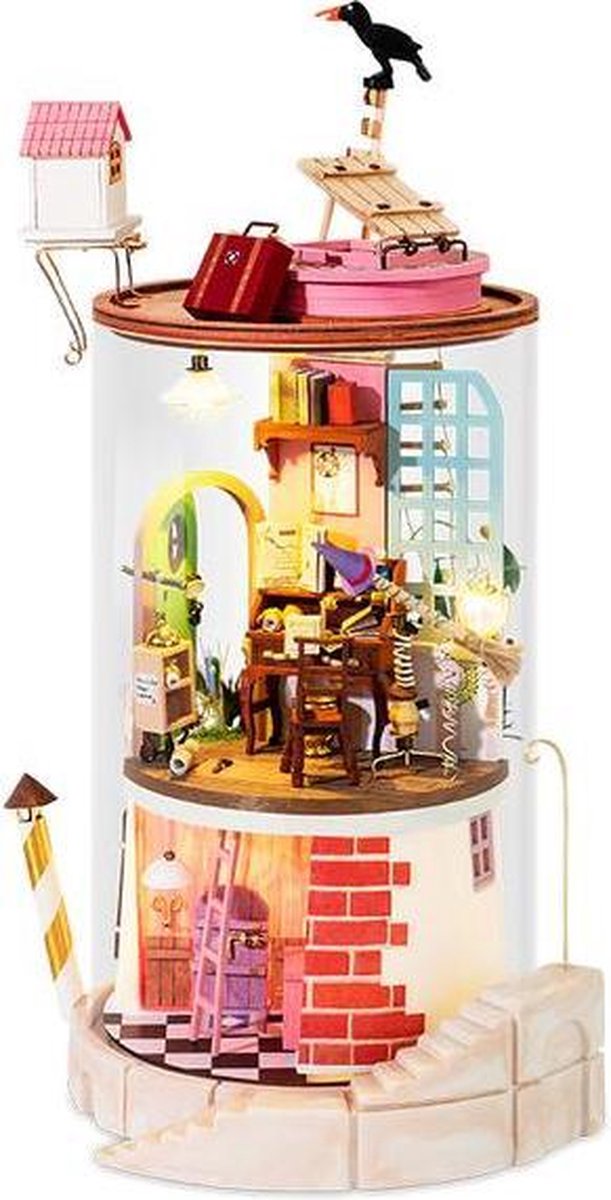 Robotime DIY Secluded Neighbour DS 003 Mysterious World 12.5x13x24