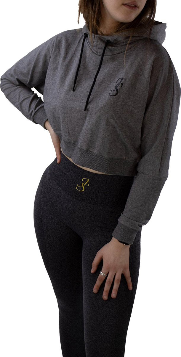 Hoodie dames - Cropped hoodie – Trui – Crop top – Sweatershirt – Tops – Dames cropped hoodie – Korte trui – Korte hoodie – Dames sportkleding - JS