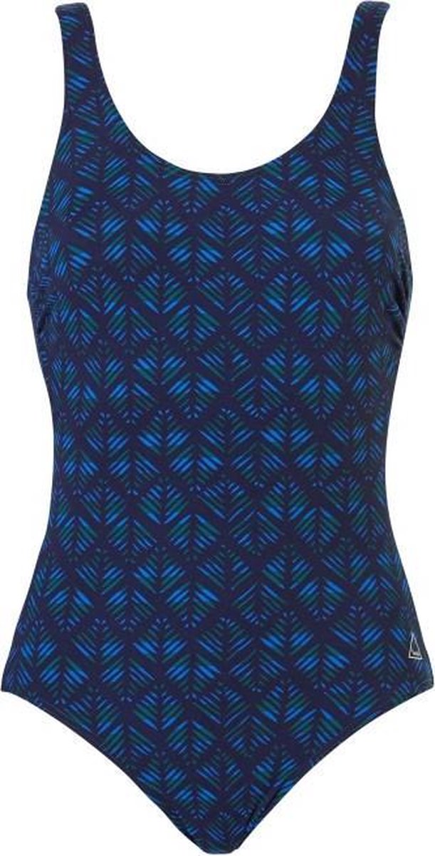 Tweka Joleen dames badpak blauw dessin