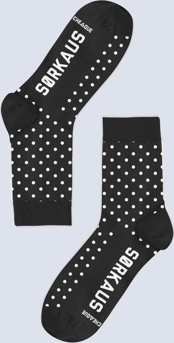 SØRKAUS SOK ZWART/WIT DOTS MAAT 31-34