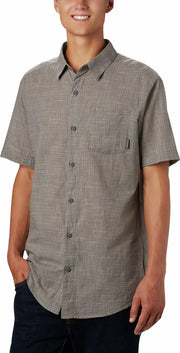 Columbia Under Exposure Yd Short Sleeve Shirt Outdoorblouse Heren - City Grey Plaid - Maat M