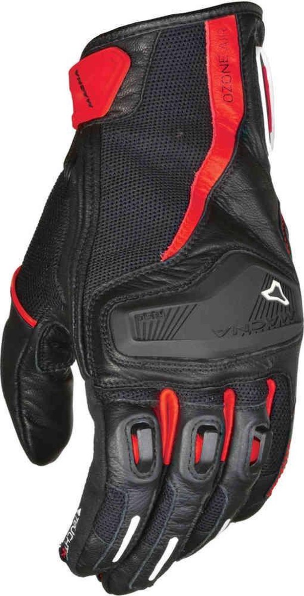 Macna Ozone Black Neon Red Motorcycle Gloves M