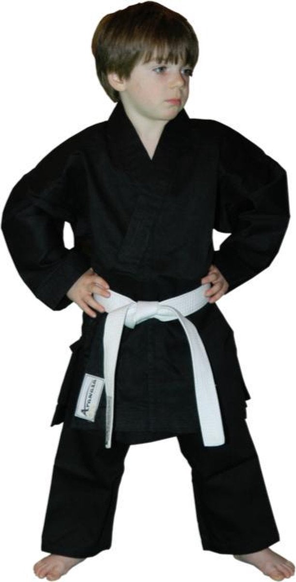 Karatepak Voor Beginners Arawaza Zwart Maat 180