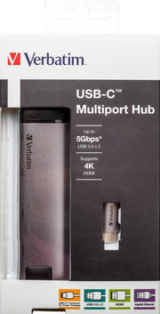 Verbatim USB-C multipoort Hub met Gigabit Ethernet