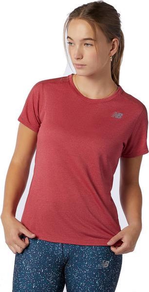 New Balance Impact Run SS Dames - rood - maat S