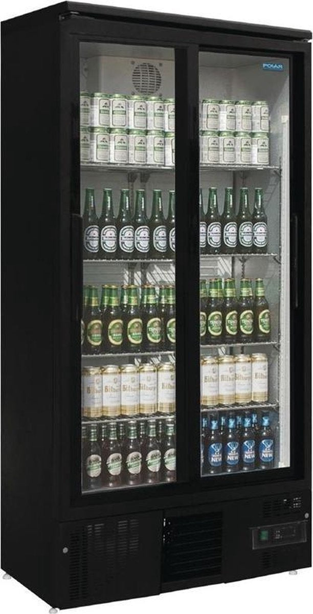 Polar Rechtopstaande gekoelde bardisplay met 2 schuifdeuren