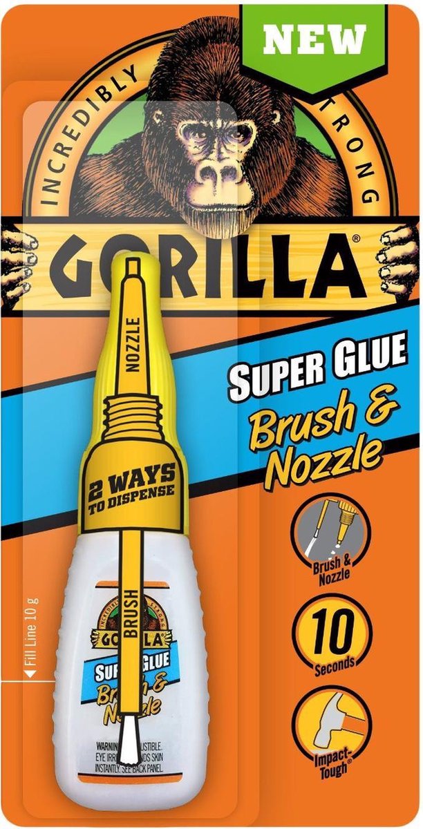 Gorilla Glue -  Superglue Brush & Nozzle - 10gram