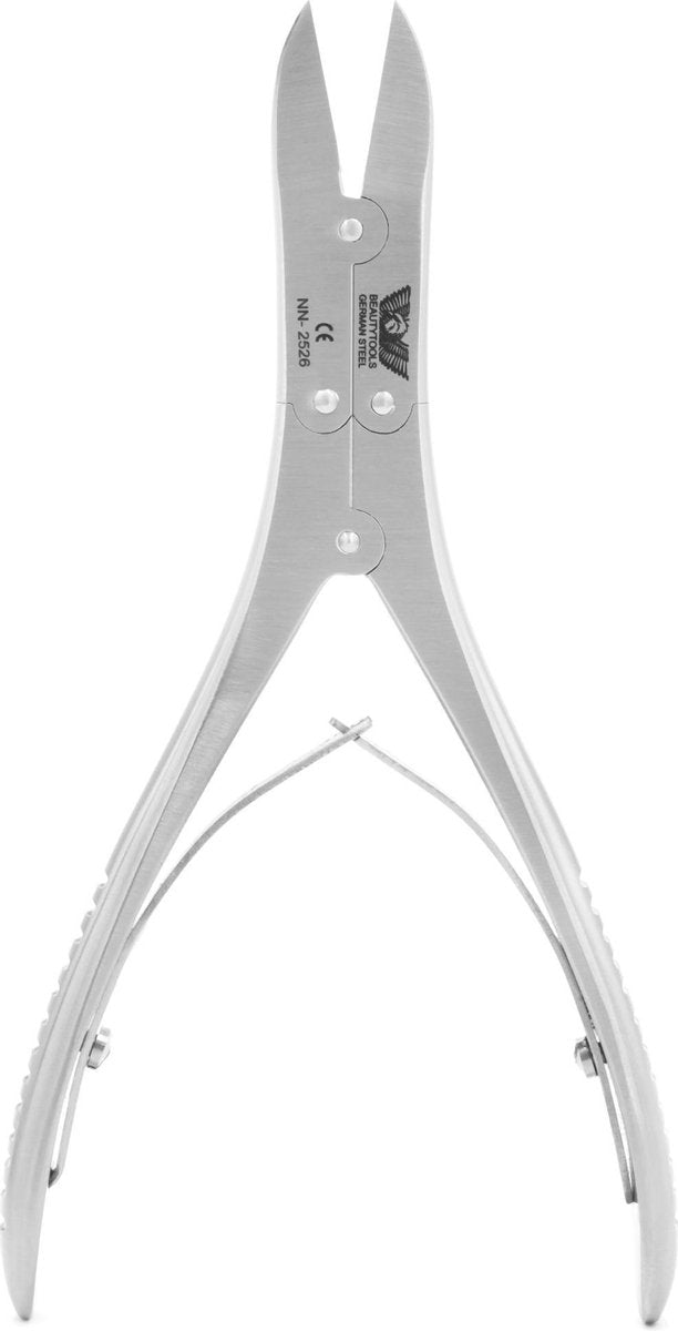 Beautytools Nagelknipper PREMIUM Nageltang Groot Met Dubbele Overbrenging Voor Harde Teennagels / Kalknagel - Dubbelscharniertang Recht Diabetes - 20 mm Bek (NN-2526)