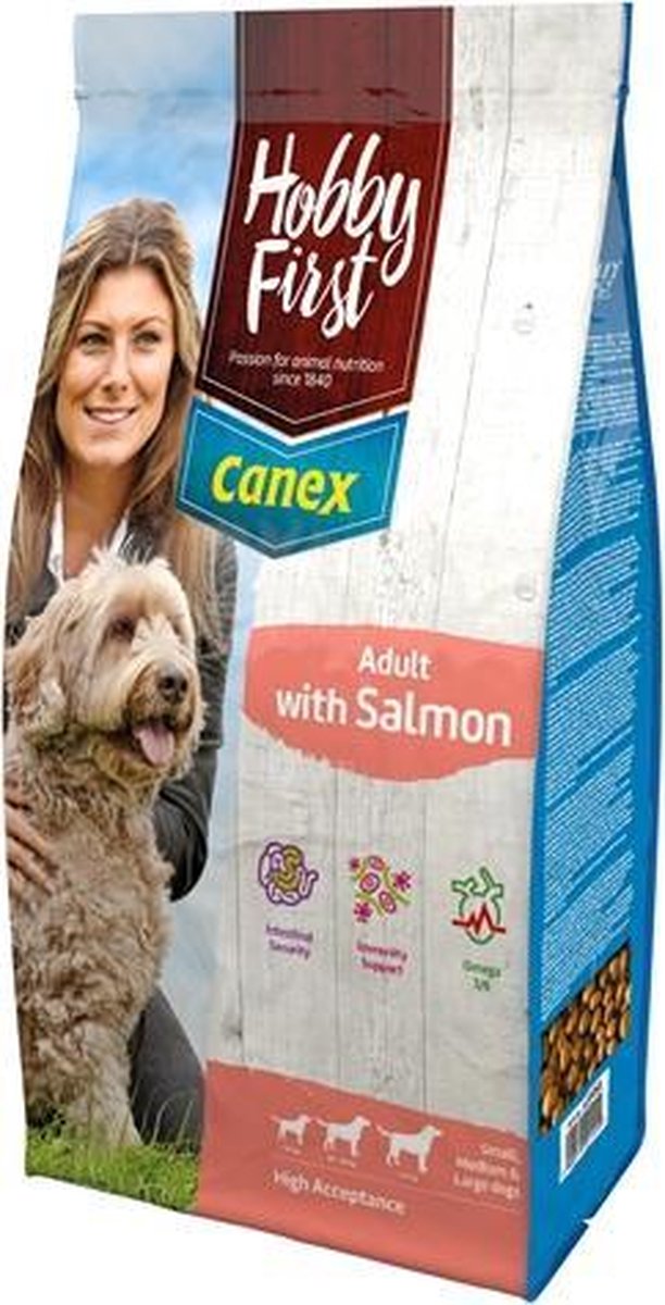 Hobbyfirst canex adult met zalm - 12 kg - 1 stuks