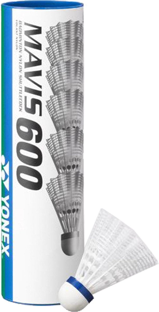 Yonex Mavis 600 plastic shuttle – wit - medium snelheid