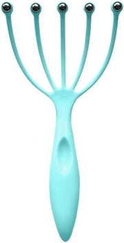 WiseGoods Hoofdhuid Massage Apparaat - Nek & Hoofdmassage Spin - Ontspanning - Vijf Vinger Massager - Massage Accessoires - Blauw
