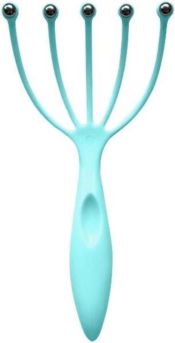 WiseGoods Hoofdhuid Massage Apparaat - Nek & Hoofdmassage Spin - Ontspanning - Vijf Vinger Massager - Massage Accessoires - Blauw
