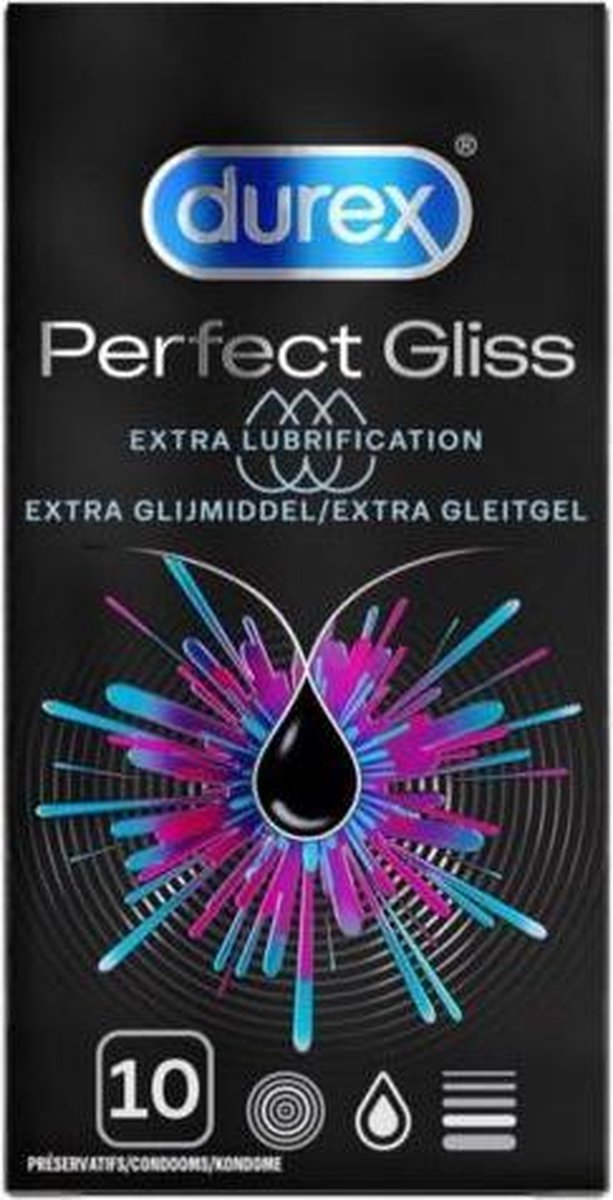 Bundle - Durex - Durex Perfect Gliss Condooms - 10 stuks met glijmiddel