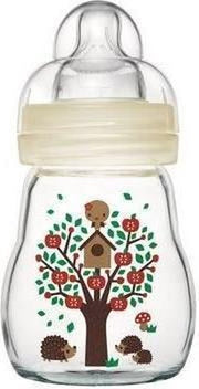 MAM-glazen fles - 170 ml - 0 tot 6 maanden - Speenstroom 1 - Wit