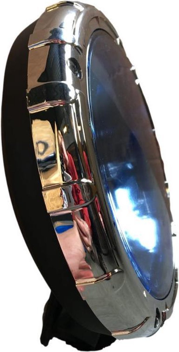 Flextra Classic 7" blue chrome - auto verlichting - halogeen verstraler