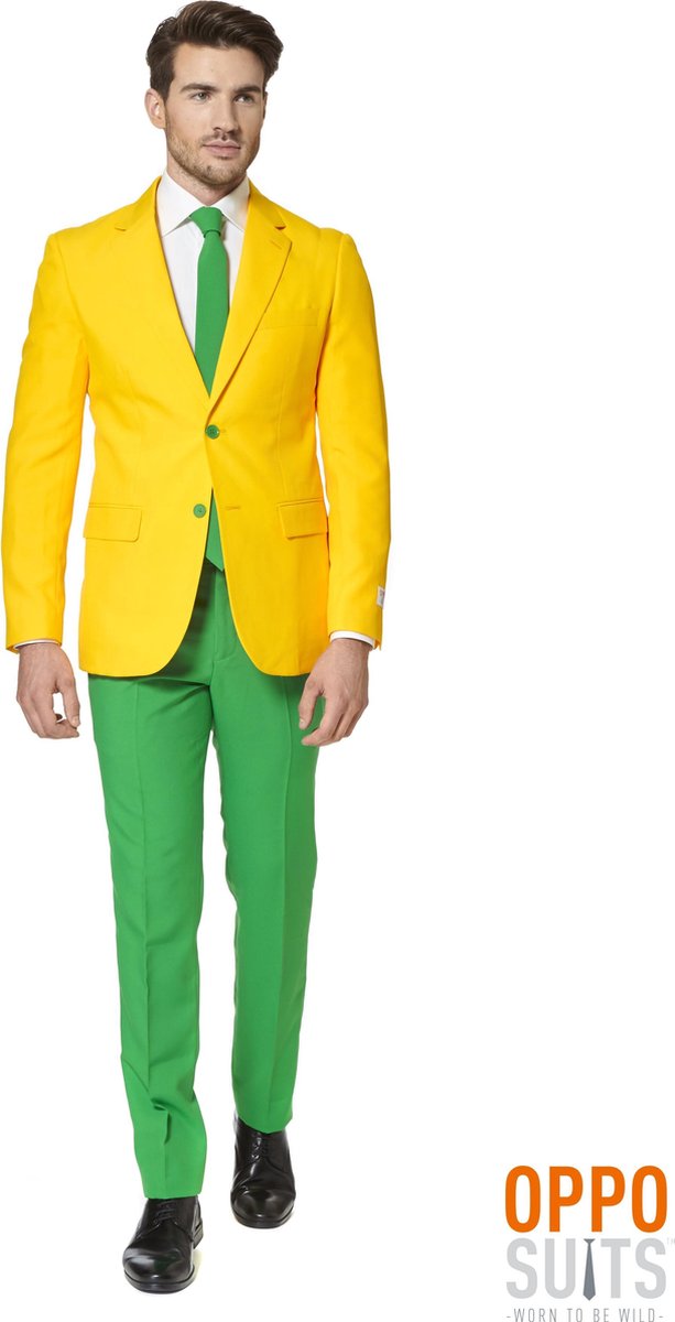 OppoSuits Green and Gold - Mannen Zomer Kostuum - Gekleurd - Feest - Maat 60